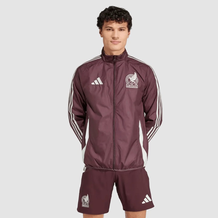(Sz. XL) Adidas Mexico 2024 Reversible Anthem Full Zip Jacket Burgundy Green