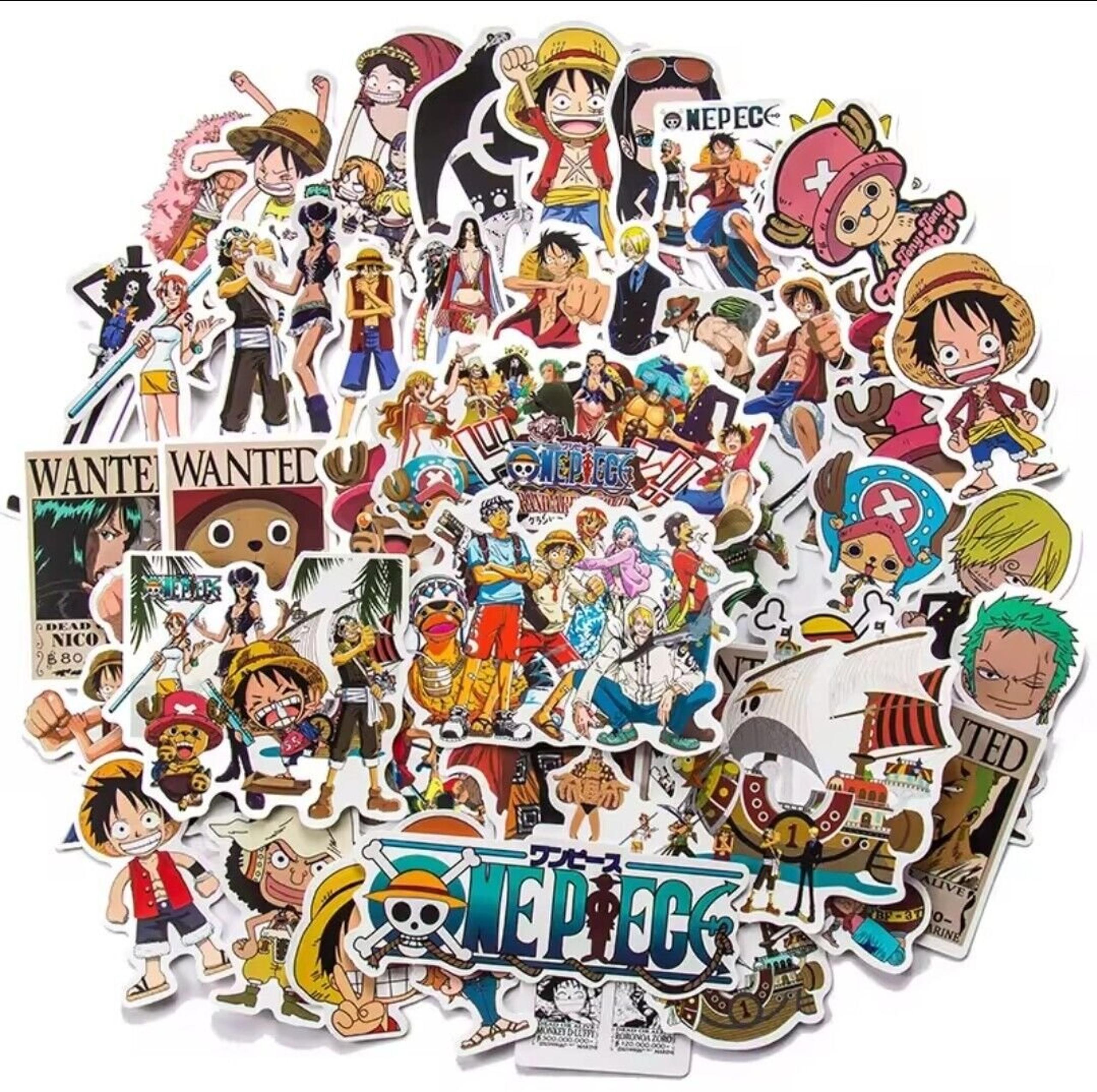 50 ONE PIECE Stickers Waterproof Comics Anime Collection Luggage Laptop Phone
