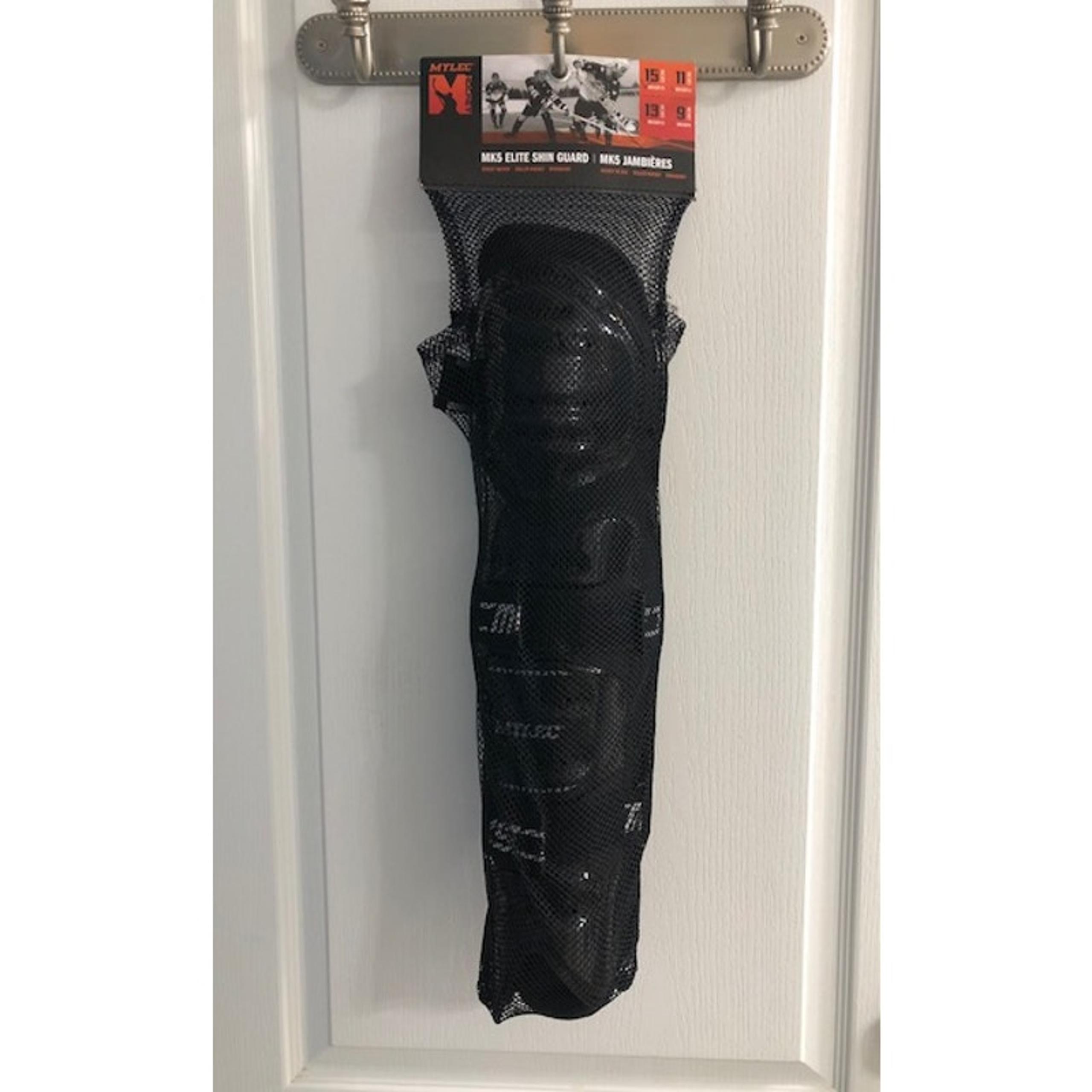 *NEW* MYLEC HOCKEY MK5 Elite Shin Guards Size 15” Street  Hockey MK5SP15 - Black