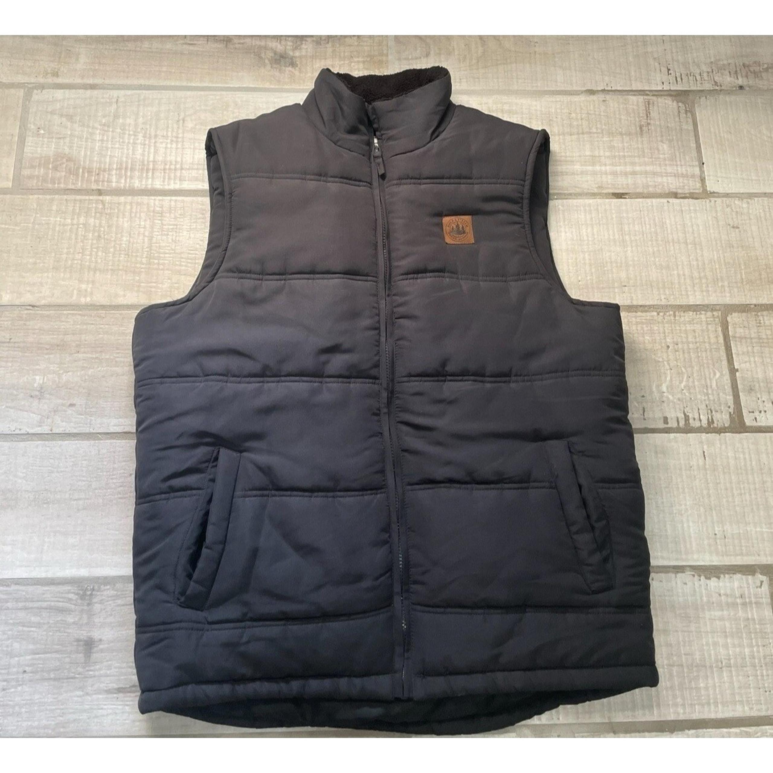 Field & Stream Mens Size M  Heavyweight Insulated Black Puffer Vest Full Zipper