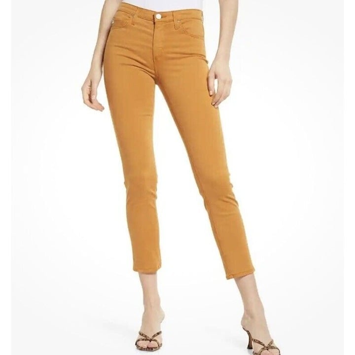 AG Adriano Goldschmied Prima Crop CIGARETTE Leg Color Moro Golden Yellow 28 NWT