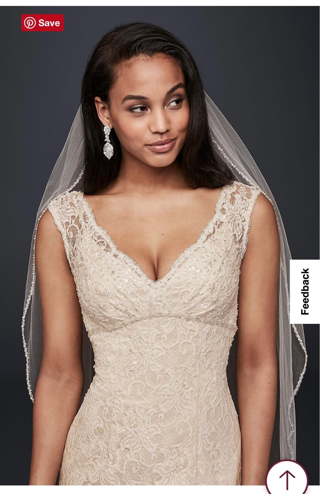 David's Bridal trumpet wedding gown