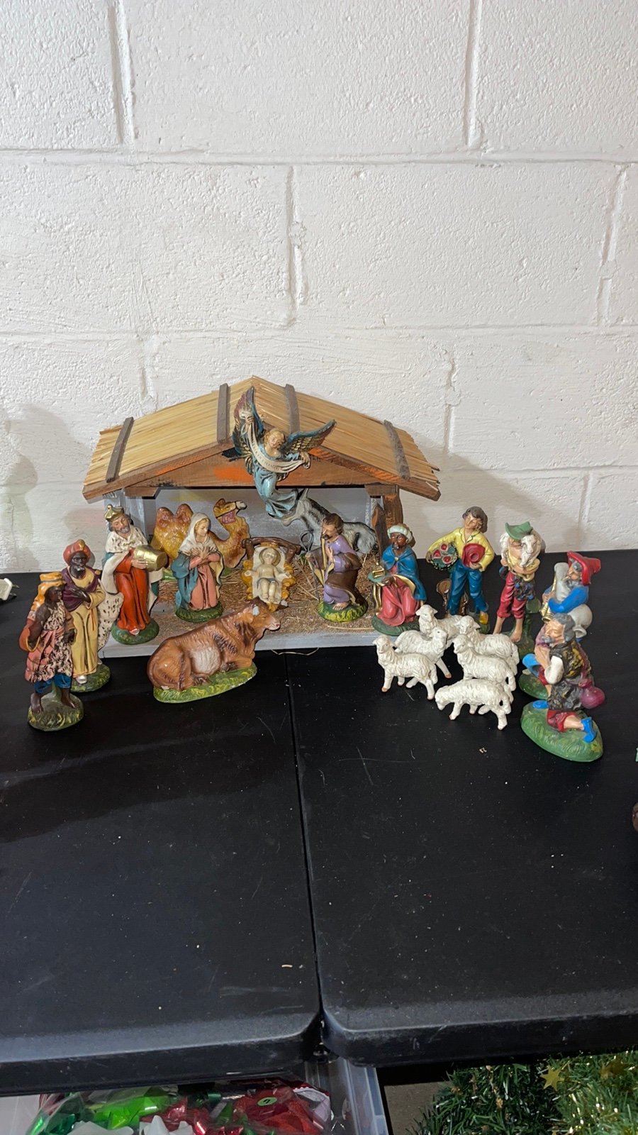 Vintage Italian Made 22 Piece Nativity Set *Hard To Find Set