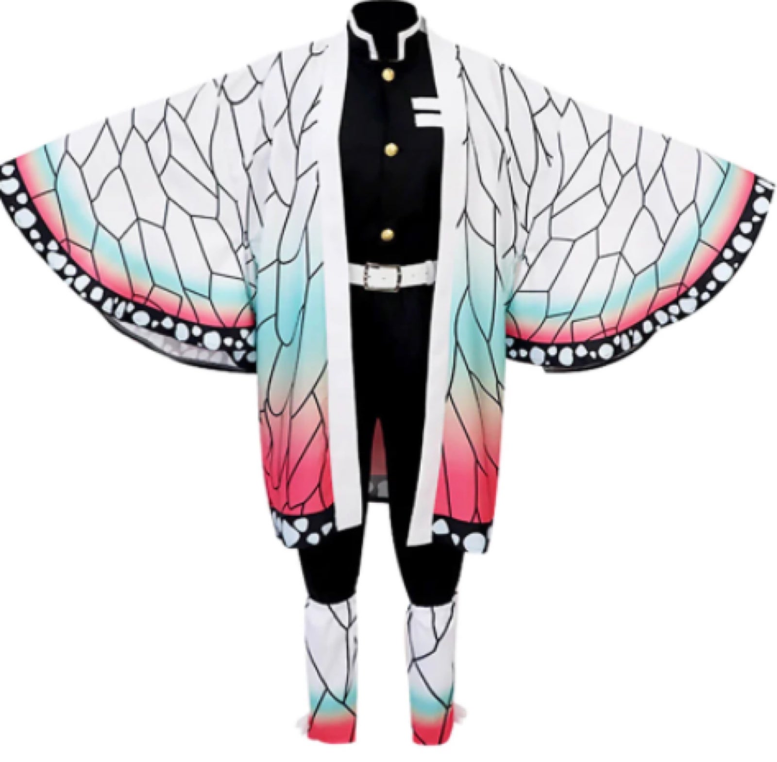 Shinobu Demon Slayer Haori, Belt, Leg Warmers, & Butterfly Hair Pin
