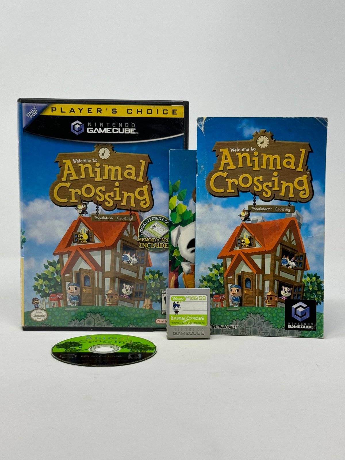 Animal Crossing No Scratches W/ Memory Card for Nintendo GameCube SHIPS FAST!!!