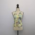 Y2K yellow green floral Hawaiian halter top Size XS