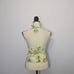 Y2K yellow green floral Hawaiian halter top Size XS