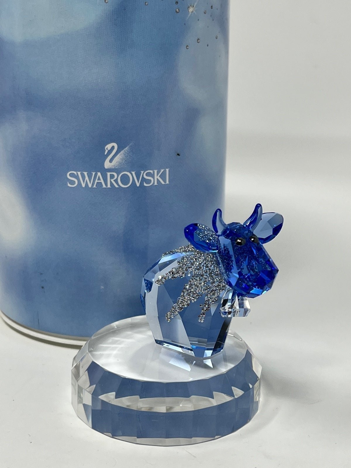 Swarovski Crystal Ice Mo Cow Figurine