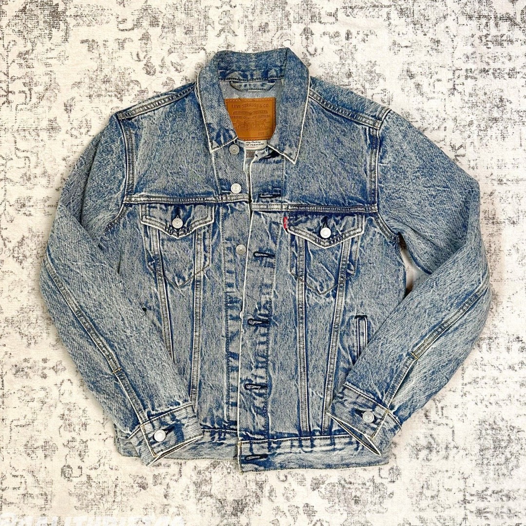 Levi Strauss & Co Premium Trucker Jean Denim Punk Retro Jacket - Women's Small