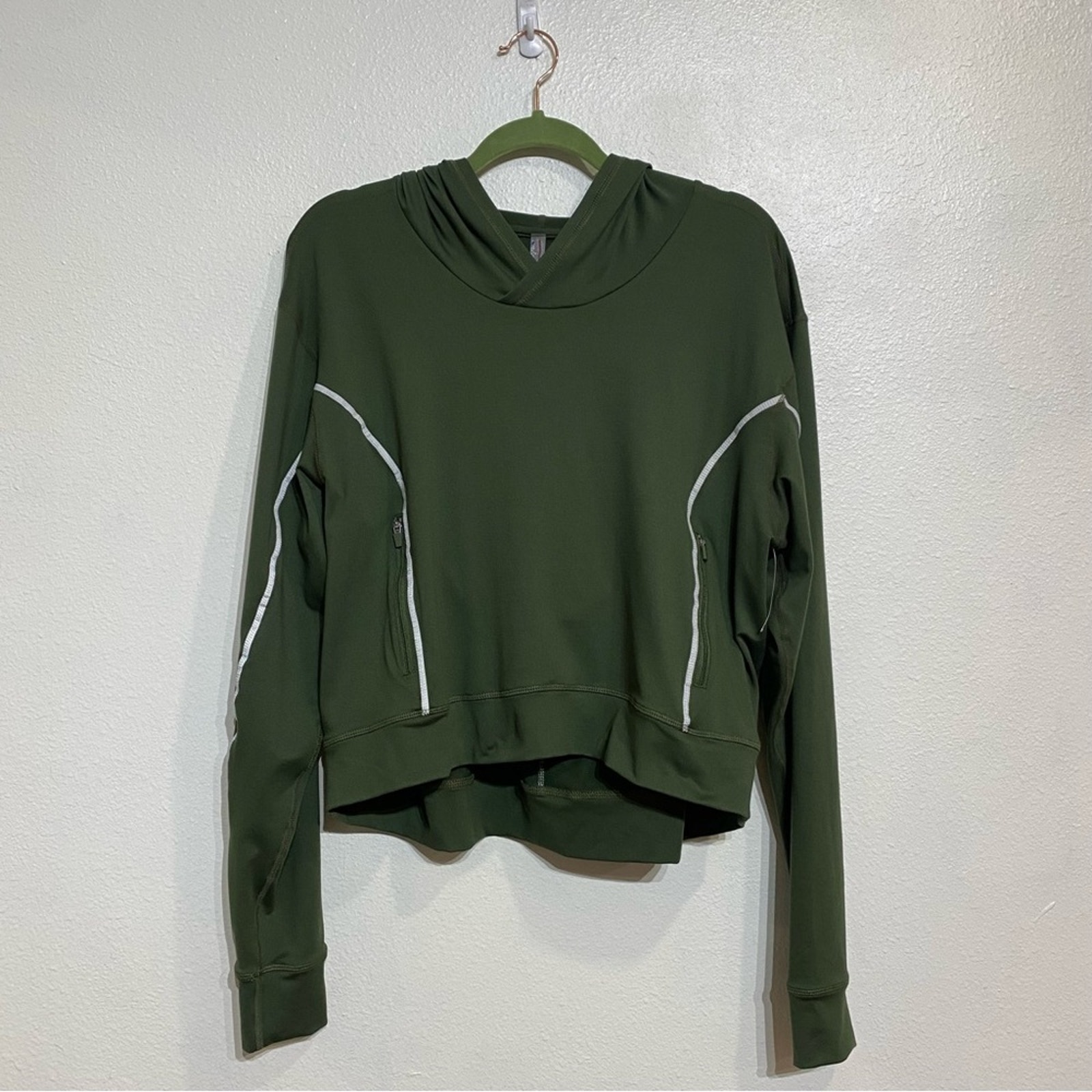 Free People Movement Secret Moss You're A Peach Hoodie Sz M NWOT