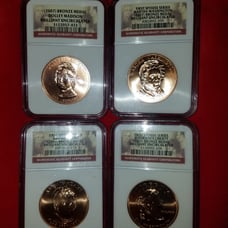 4 FIRST SPOUSE BRONZE MEDAL WASHINGTON ADAMS MADISON JEFFERSON