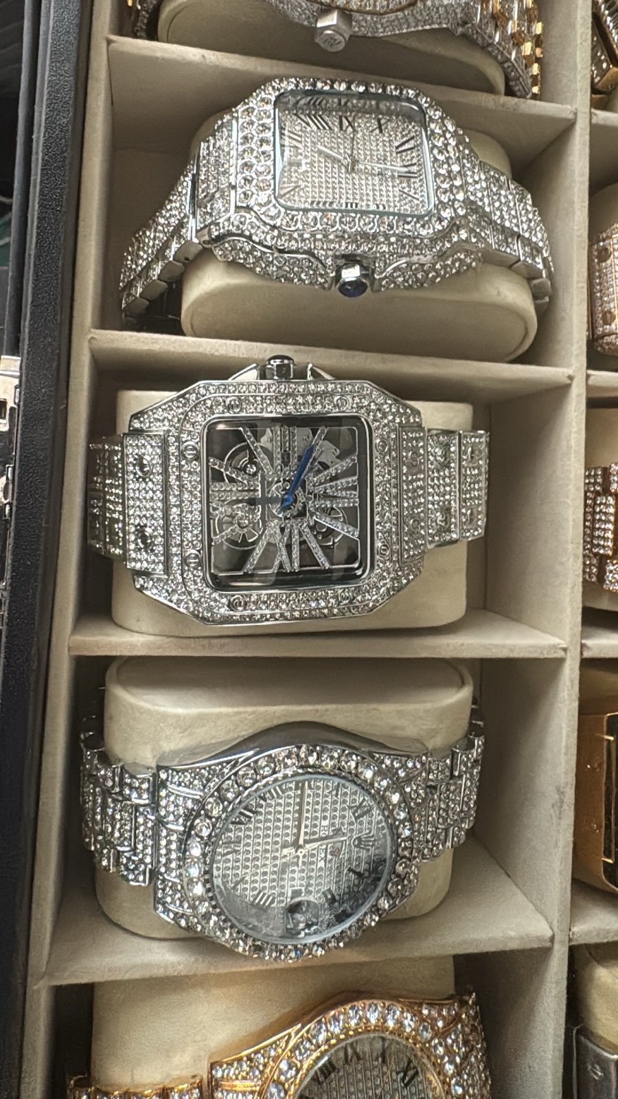 Silver Iced Out Watch