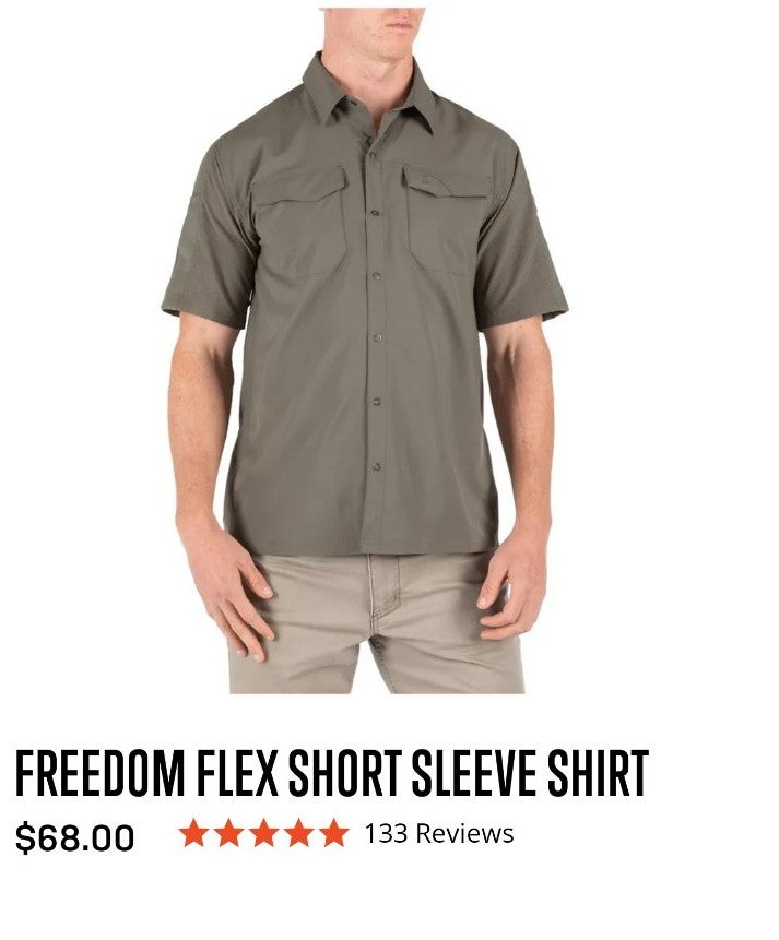 NWT 5.11 TACTICAL FREEDOM FLEX 2 SHIRTS RANGER LARGE