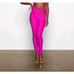 Skims Womens Chrome Fuschia Pink Leggings Lace Up Cutout Tie Bottoms Size S NWT