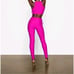 Skims Womens Chrome Fuschia Pink Leggings Lace Up Cutout Tie Bottoms Size S NWT