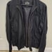 Express Mens Black Moto Nylon SLEEK / CLEAN Style Jacket : MEDIUM, VG