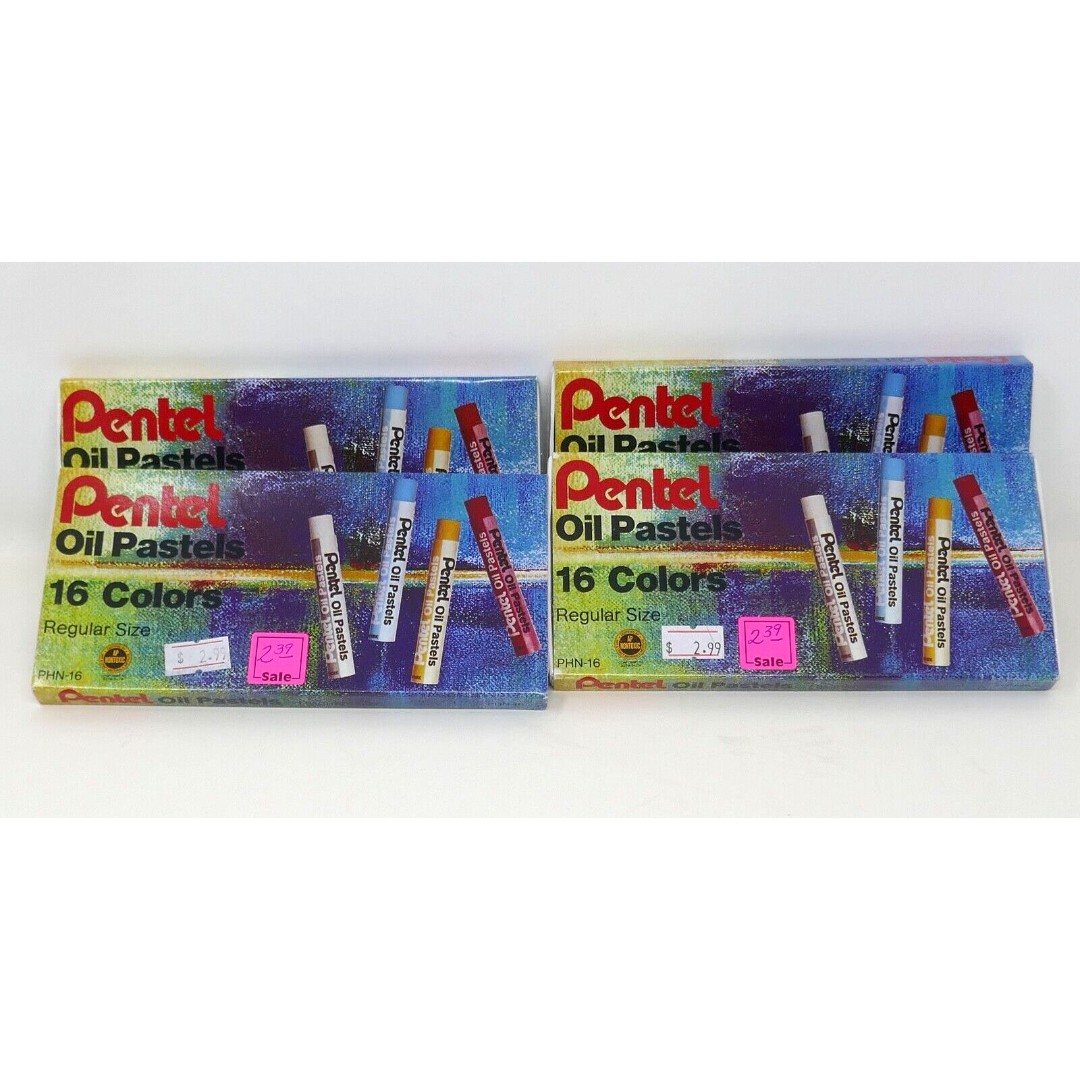 Pentel Oil Pastels 16 Colors Regular Size Lot