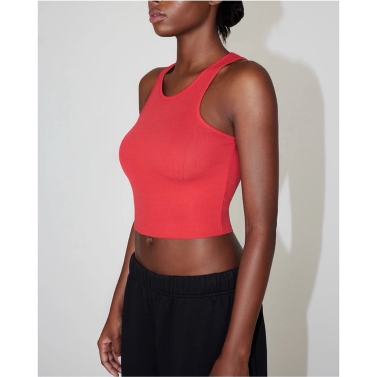 KHY Cropped Raw Hem Tank