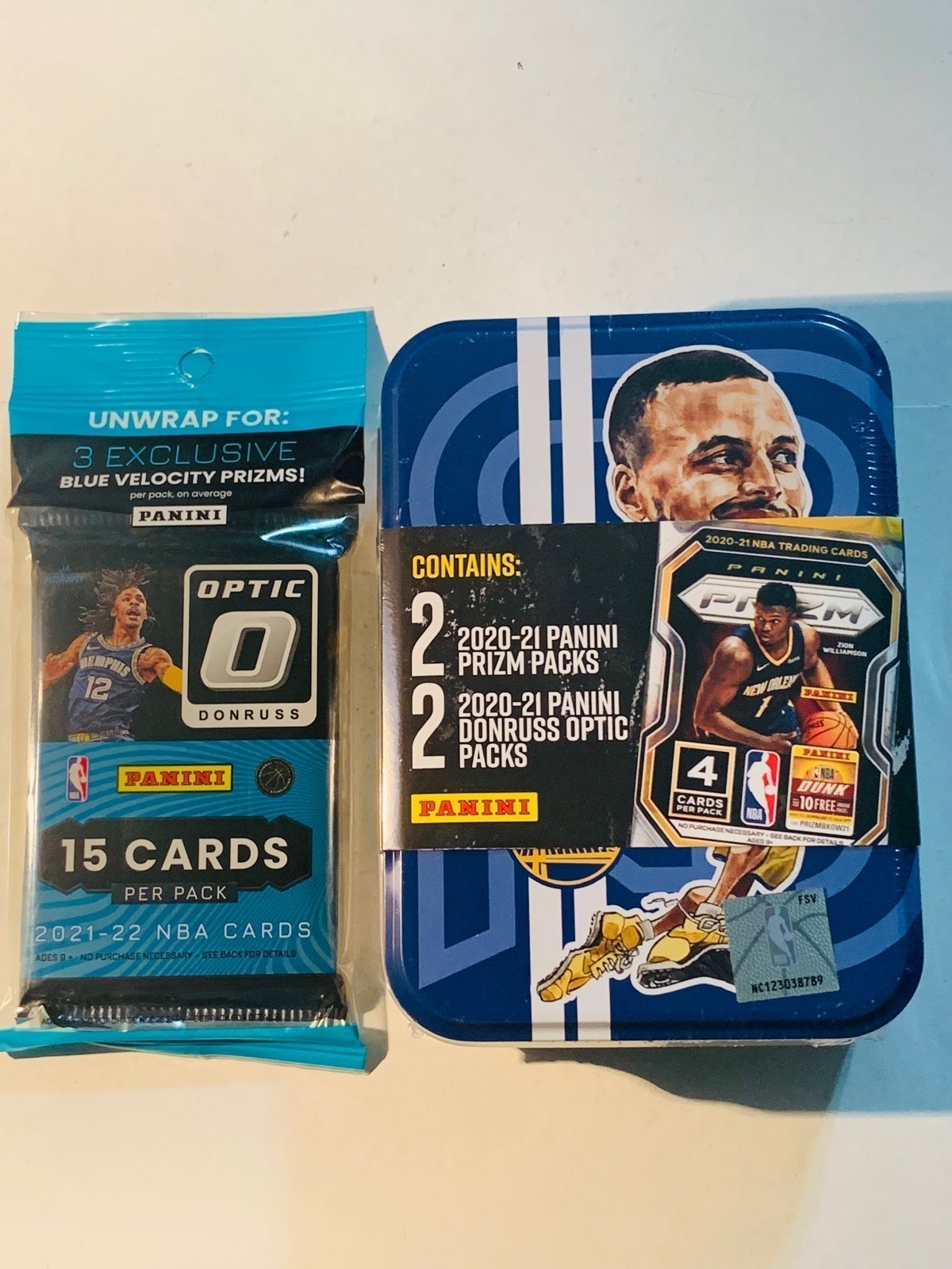 2021 Prizm NBA Mystery Steph Curry Tin Bundle