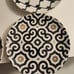 Designer Dessert 6” Plates, Set Of 4, Embellished with 14 KT Gold. Boxed.