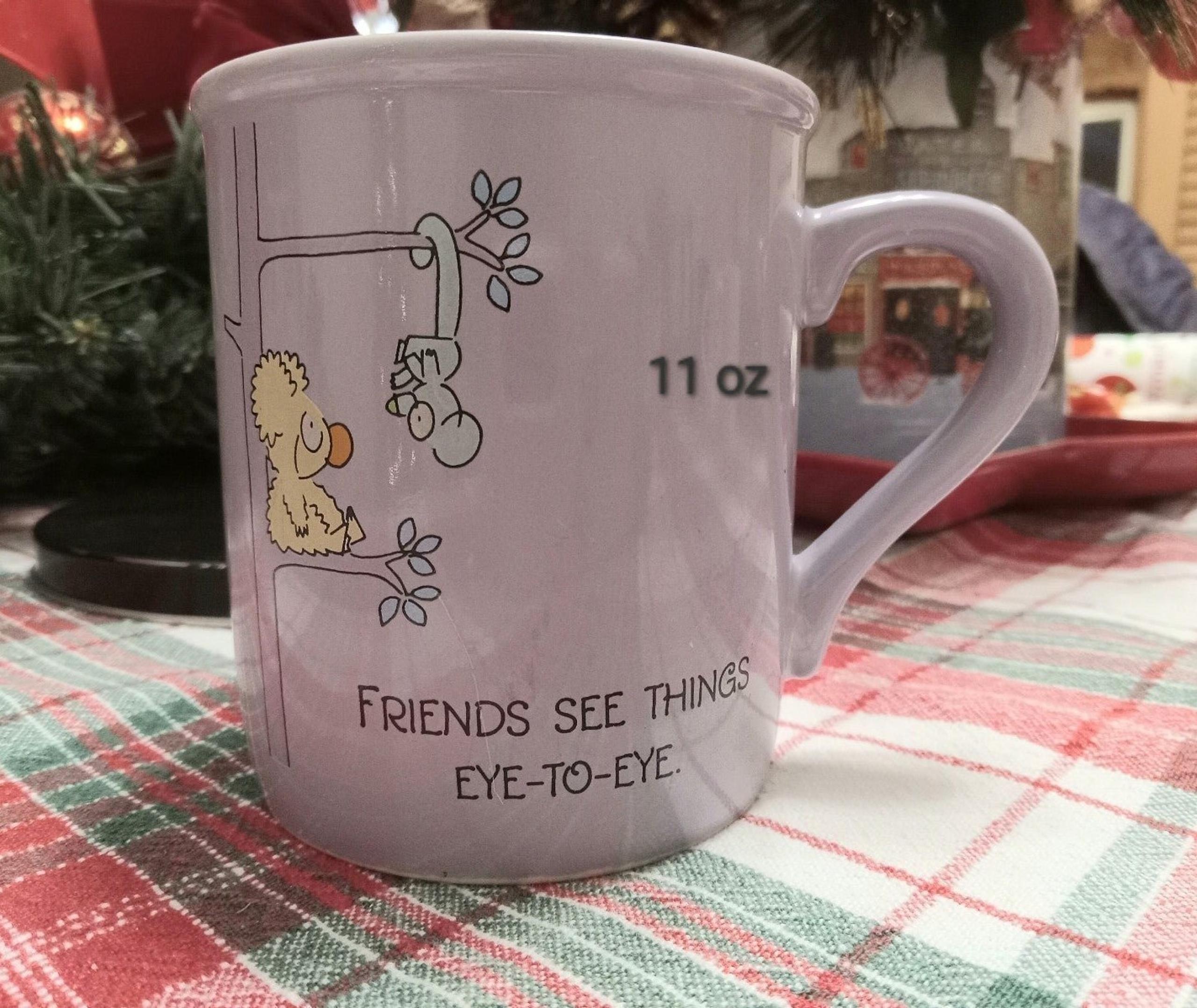 Coffee Cup HALLMARK Vtg 80s Purpl Friendship Best Friends Gift Koala Possum 11oz