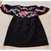 Two sisters embroidered off the shoulder dress