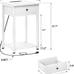 Ecoprsio Nightstand with Charging Station, White End Table Side Table with USB P