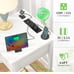 Ecoprsio Nightstand with Charging Station, White End Table Side Table with USB P