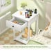 Ecoprsio Nightstand with Charging Station, White End Table Side Table with USB P