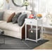 Ecoprsio Nightstand with Charging Station, White End Table Side Table with USB P