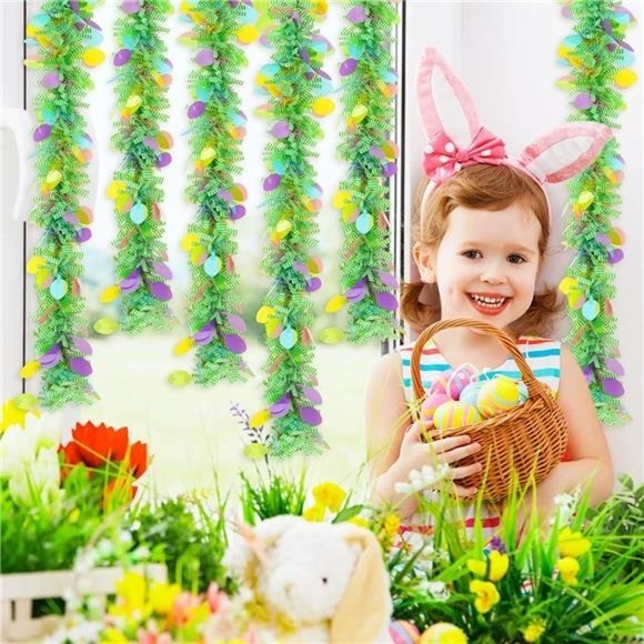 Easter Metallic Glitter Garlands Easter Mixed Color Chunky Garlands Metallic