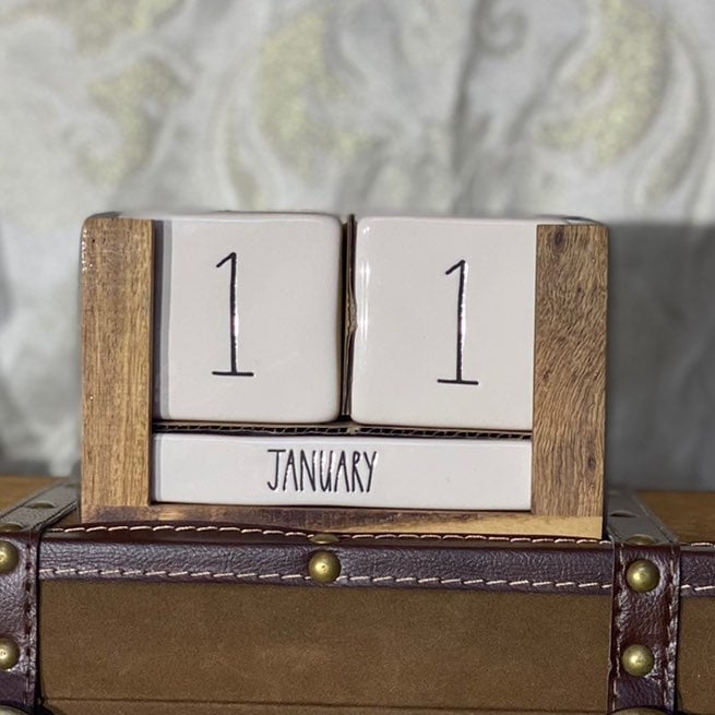 Rae Dunn Perpetual Block Calendar