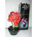 Vintage Fibre Optic Flower Lamp Light Poinsettia Red Christmas Kitsch Retro 12