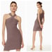 NEW Aritzia Babaton Sculpt Knit Criss Cross Dress Deep Taupe