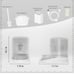 Cat Water Fountain Compatible with BRITA Filter,Wireless Pet Fountain Battery Op