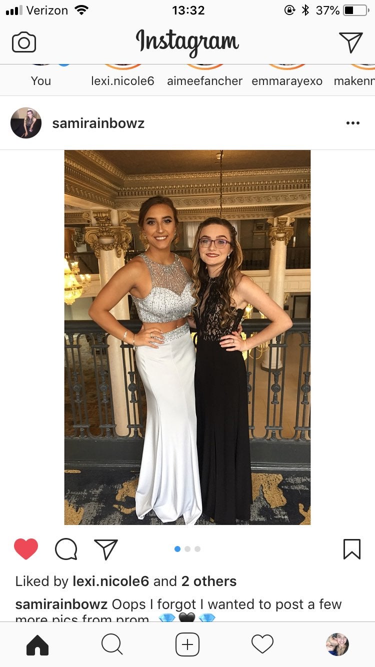 blue prom dress