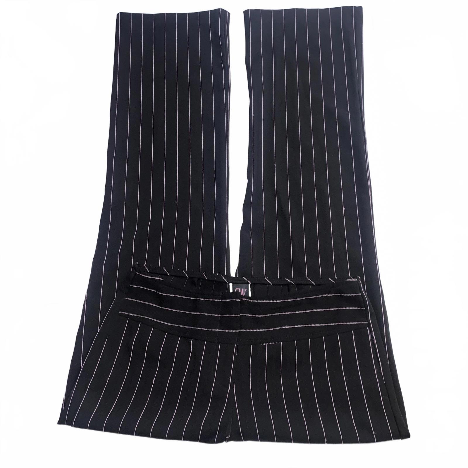 Y2k Low Rise Black and Pink Striped Pants 27 in