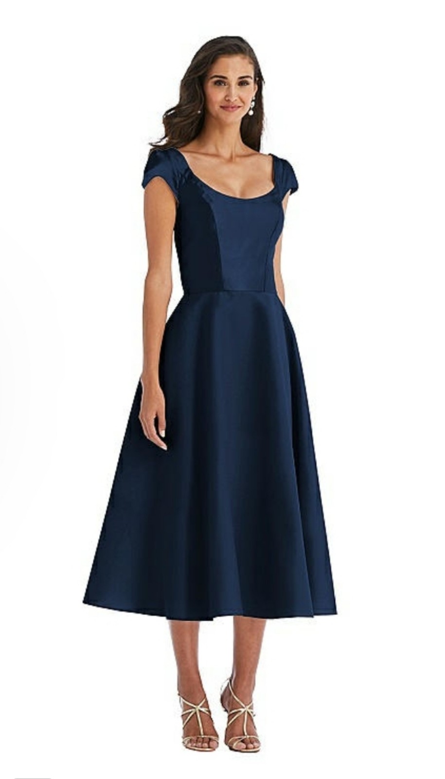 Alfred Sung Elegant Navy Blue Dress Style D798