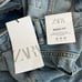 New ZARA Baggy Fit Denim Jeans Men’s SIZE 34 Dropped Crotch Inseam 31”