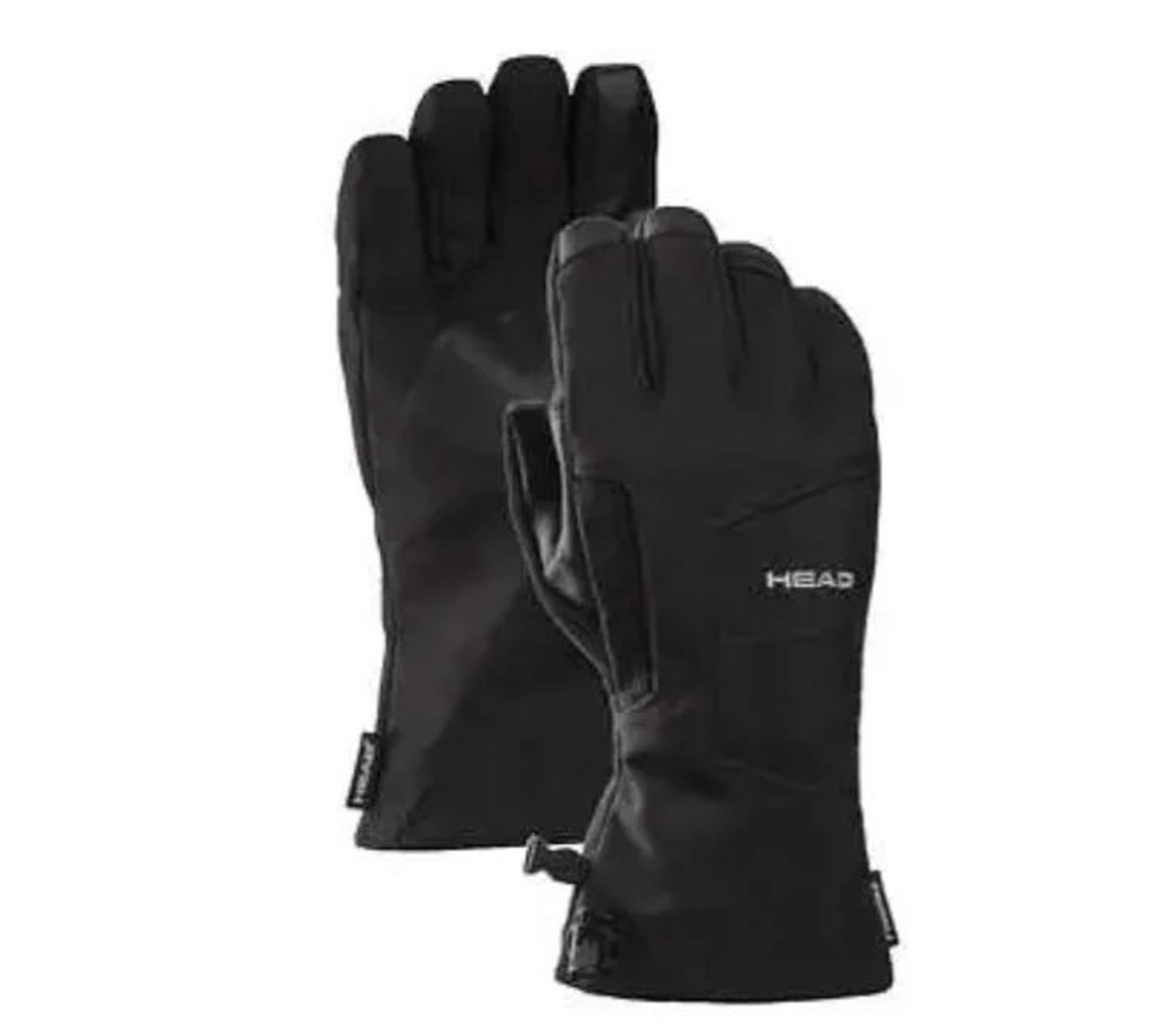 HEAD Men’s Waterproof Hybrid Black Gloves, L