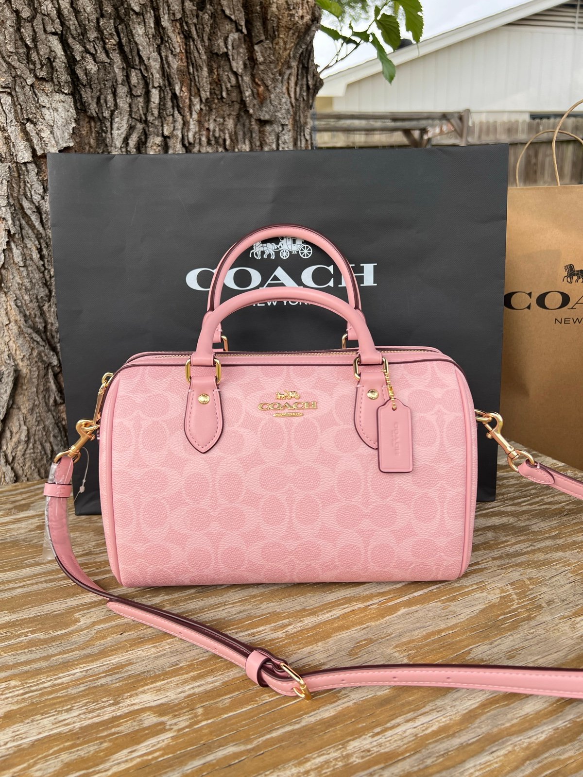 Coach Rowan Satchel Bag In Signature Canvas