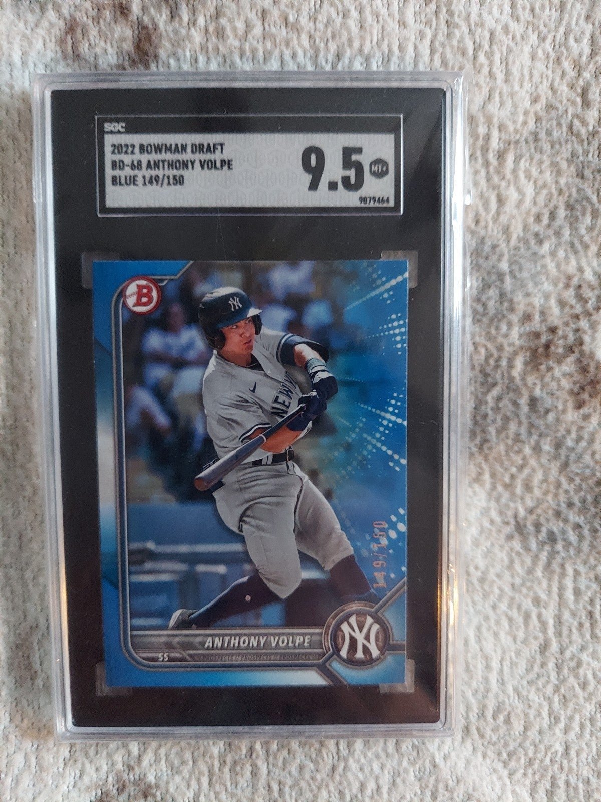 2022 Anthony Volpe Bowman Blue Parallel #D