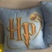 Vintage HTF 2 -2000 Harry Potter Throw Pillows. Harry Flying/playing Quidditch