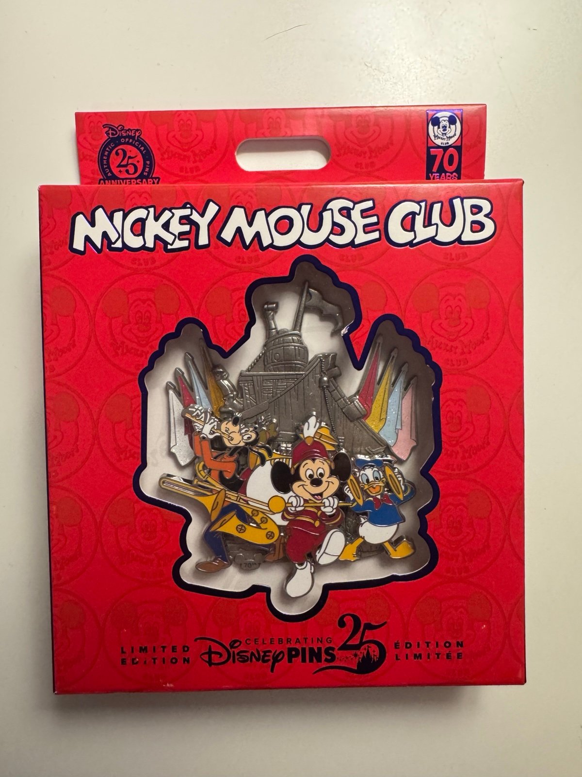 Disney pin Mickey Mouse Club 70th anniversary