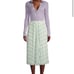 Toccin NY Skirt Silky pleated mint plaid XS nwt 395