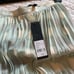 Toccin NY Skirt Silky pleated mint plaid XS nwt 395