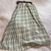 Toccin NY Skirt Silky pleated mint plaid XS nwt 395