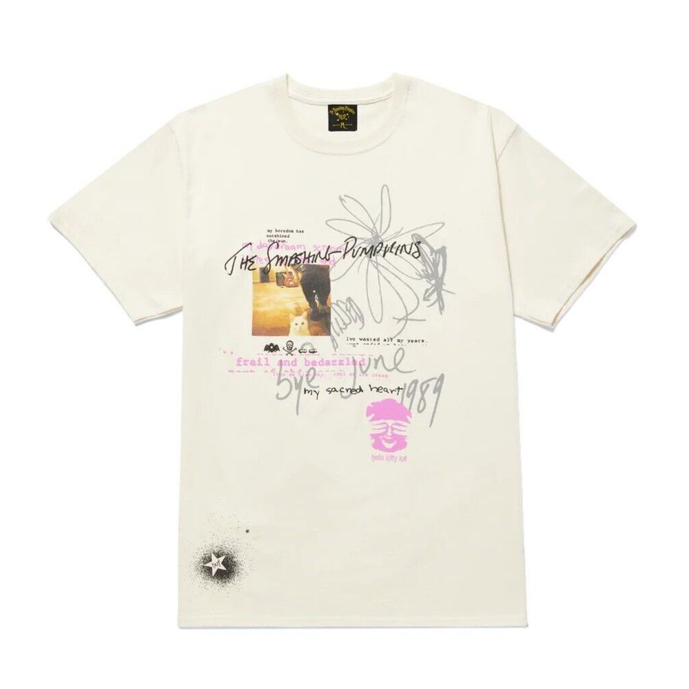 HUF X Smashing Pumpkins Bye June T-Shirt Bone Natural 2XL XXL NEW NWT
