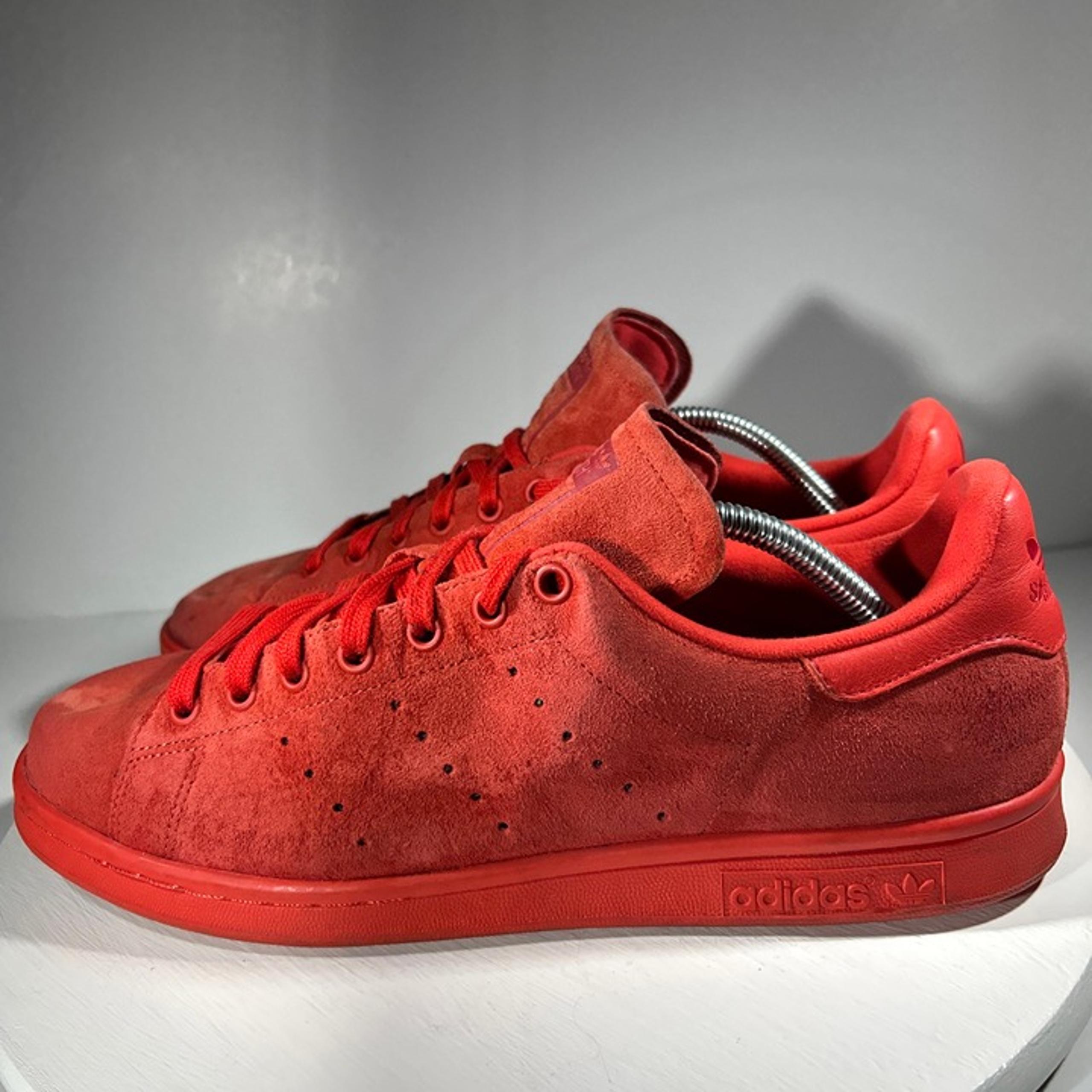 Adidas Stan Smith Mens Size 11 Shoes Power Red Suede Fashion Sneakers ART Retro