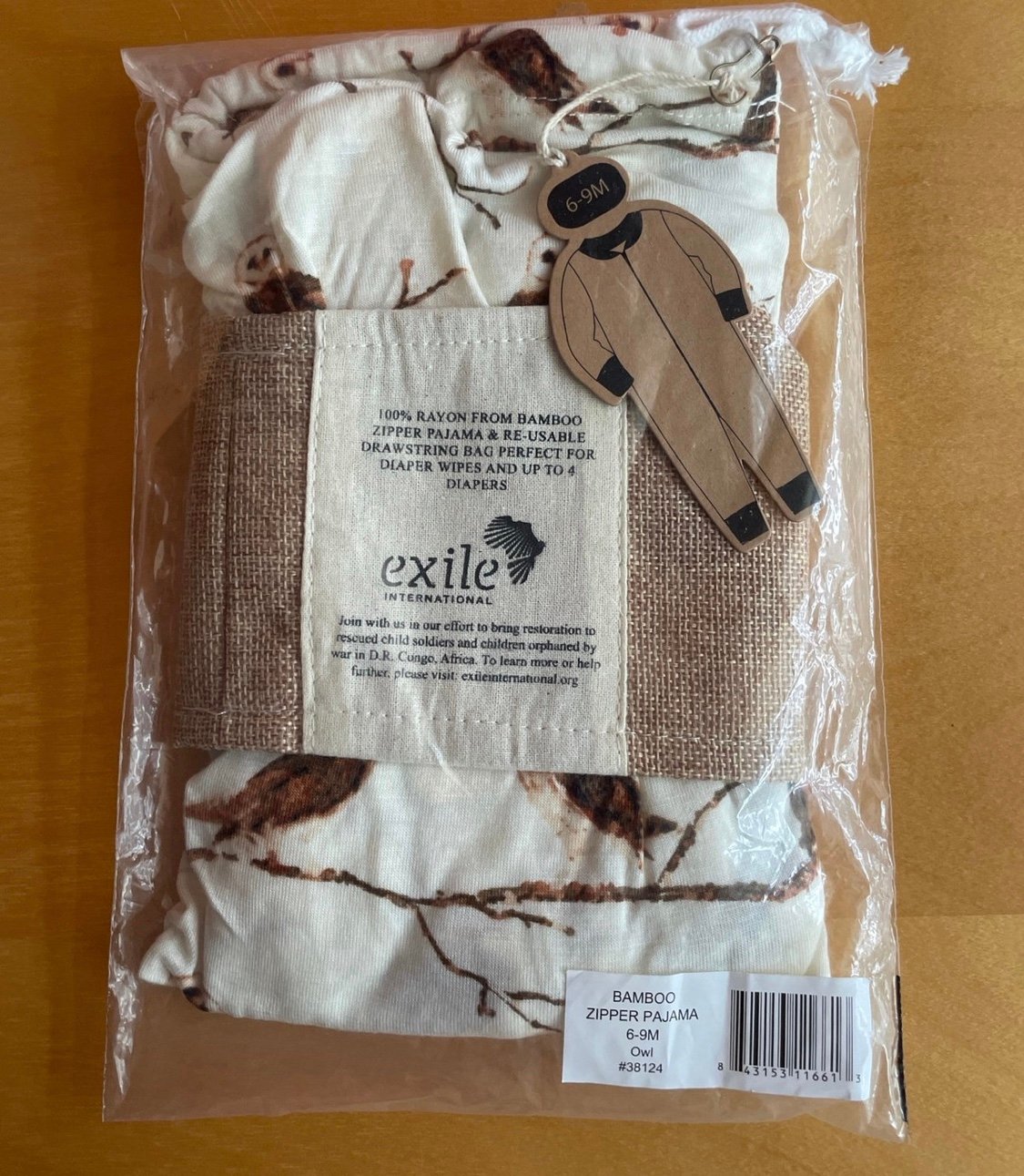 NWT Milkbarn bamboo zipper owl print pajamas 6-9 mo